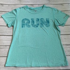 Brooks RUN Tech Shirt Blue Size Small